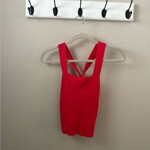 Alya Bold Red Knit Top